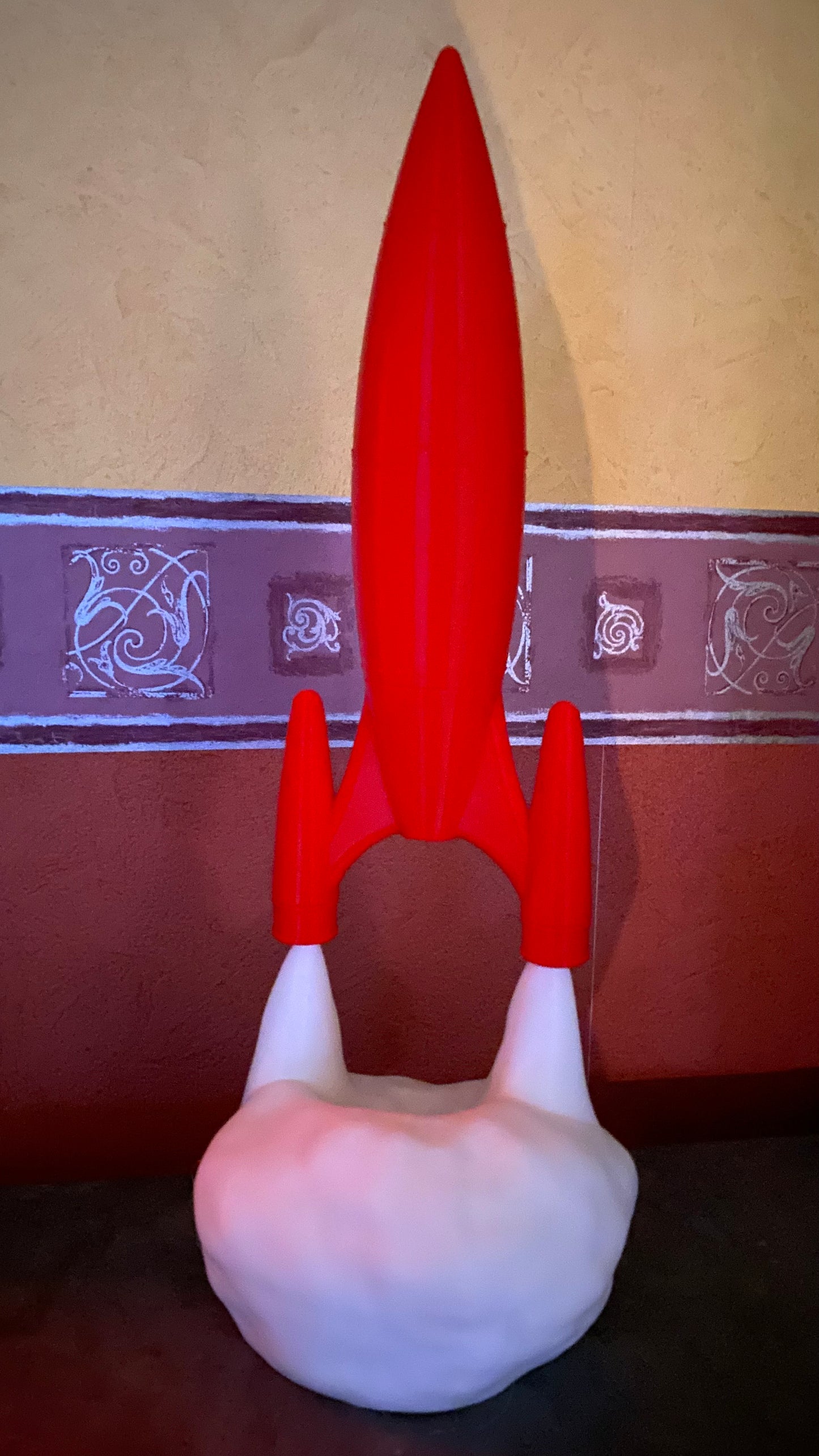 Impression 3D Fusée Rouge au Décollage